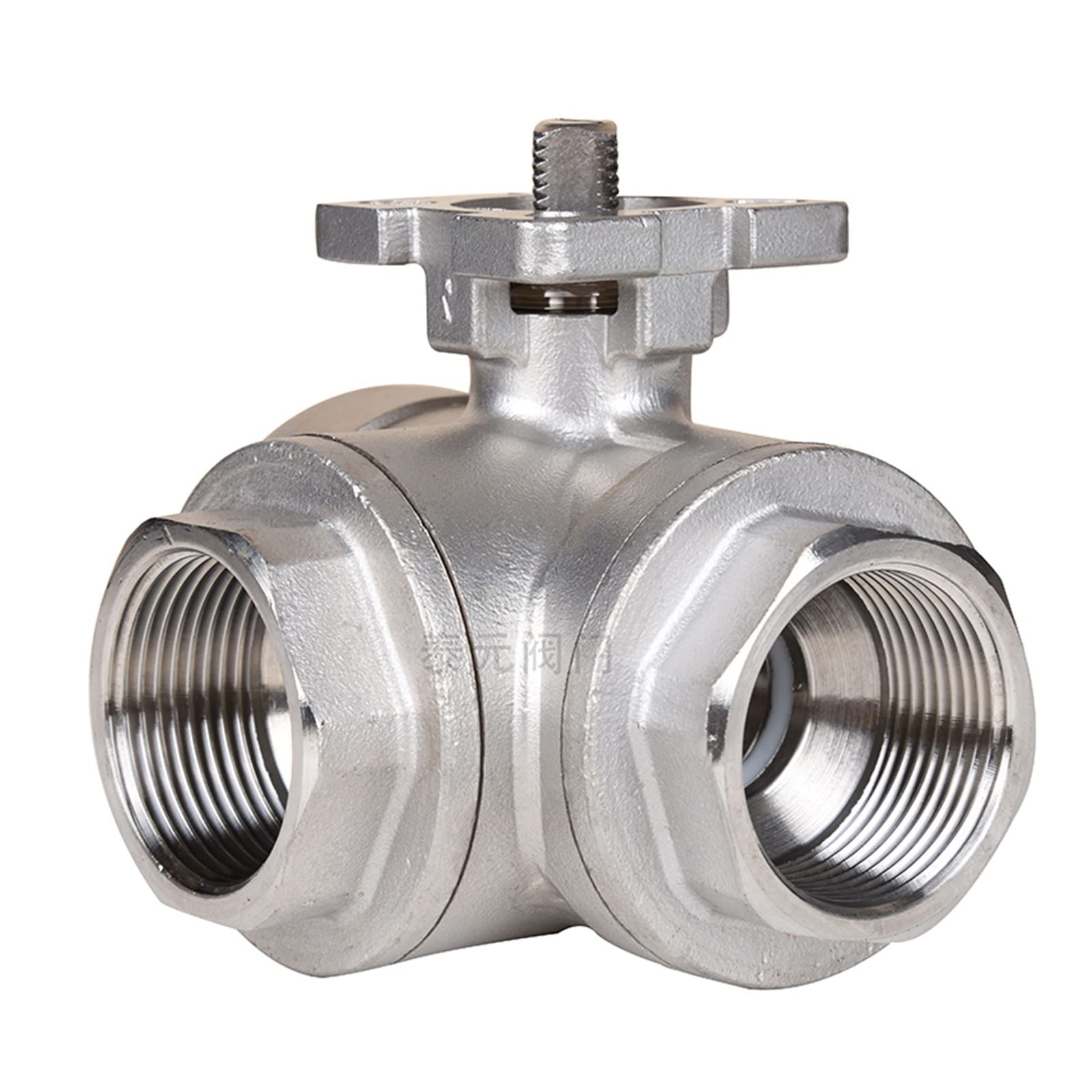 2" tipo hilo femenino de T/L la válvula bola 3 vías plataforma alta del acero inoxidable(T Type)