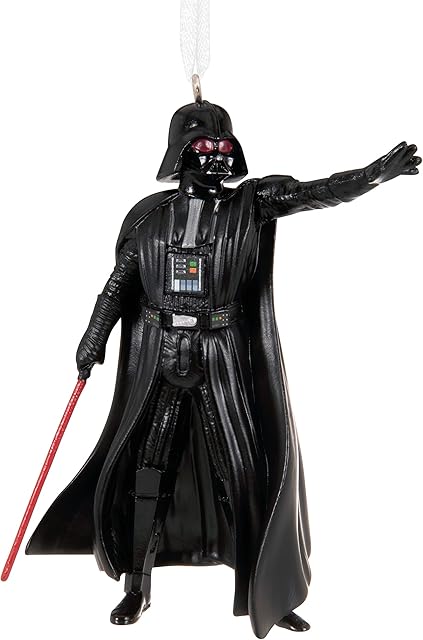 Hallmark Obi-Wan Kenobi Darth Vader Christmas Ornament, 25574834, H 8.3cm by W 7cm by L 3.2cm, Black