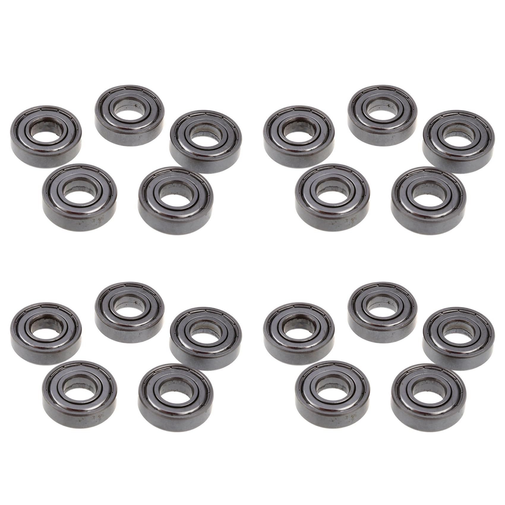 Gvvsjgdbis 20 Pcs 12mm x 28mm x 8mm 6001Z Shielded Deep Groove Radial Ball Bearing