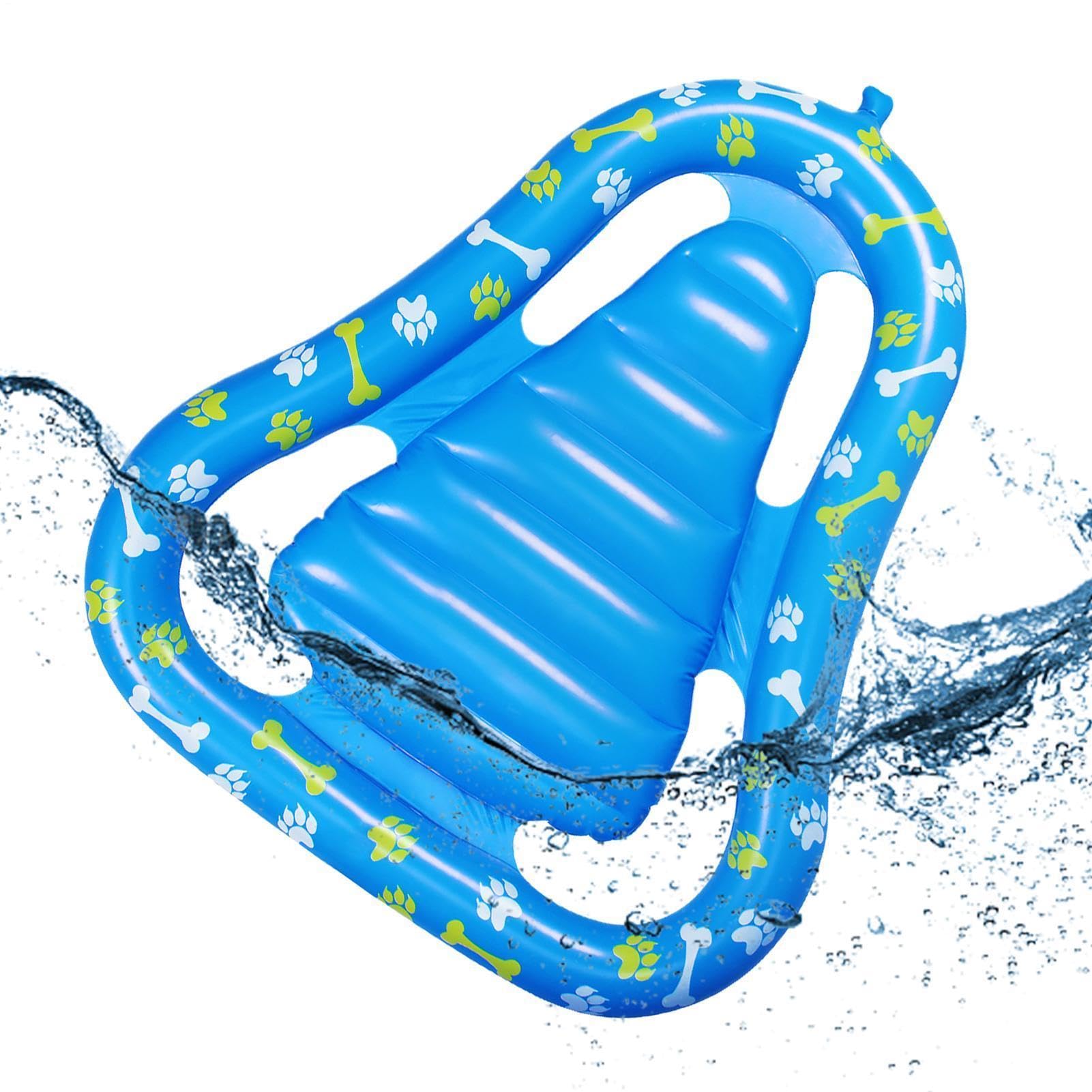 Flotador inflable para perros para alberca, balsa flotante de verano para