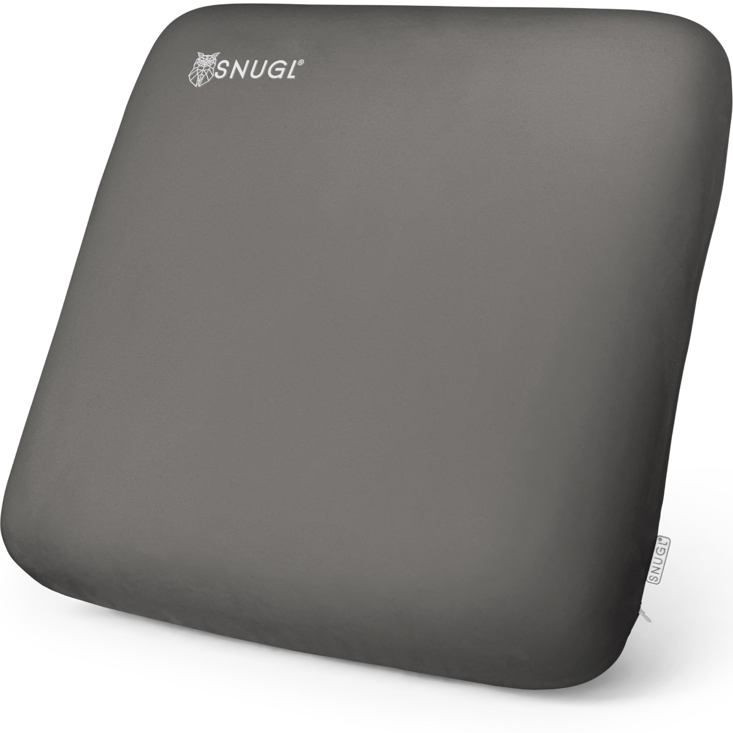 SNUGL Sofa Cushions 45cm x 45cm – Cushions with Covers Included – Memory Foam Sofa Pillows – Velvet Cushion – Hypoallergenic Washable Cover (Light Grey – 1 Cushion)