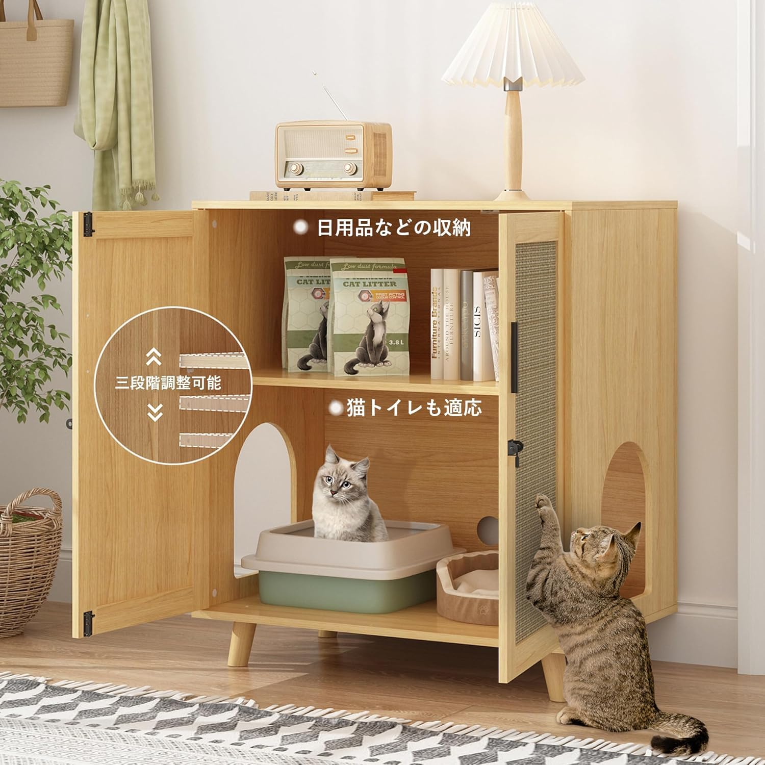 猫用品 Y【未使用品】猫トイレ おしゃれ アメリカデザイナー キャット