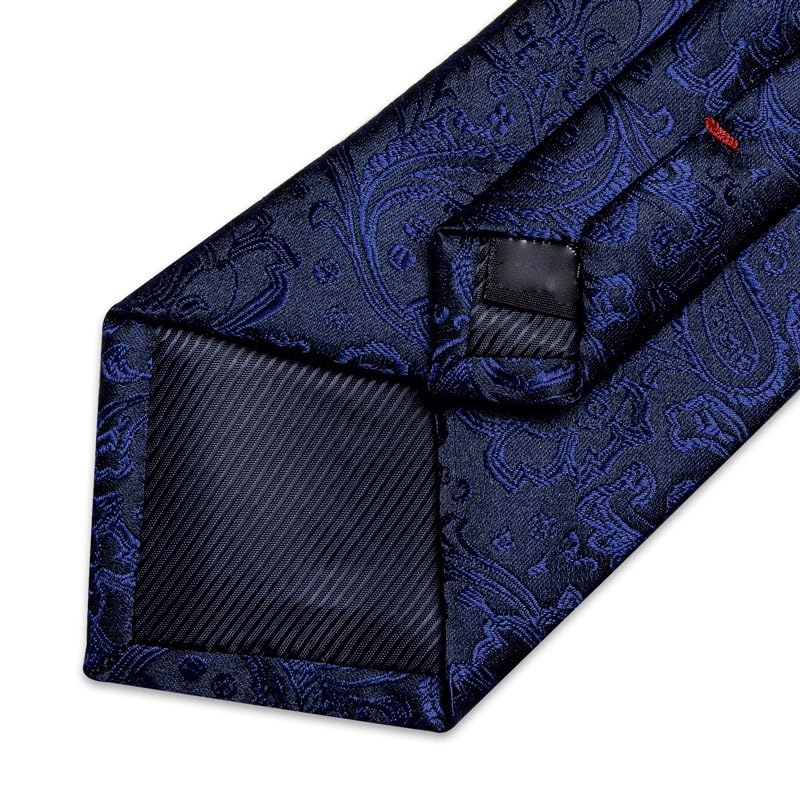 Conjunto de corbata para hombres estilo Paisley de seda miniatura 5