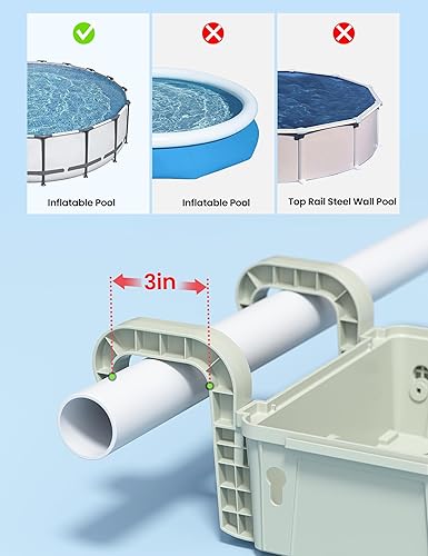 Miniatura 2 de 2 juegos de cestas de almacenamiento junto a la piscina, cesta de almacenamiento para piscina sobre el suelo con soporte para tazas de piscina, para