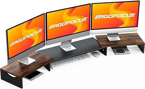 Elevador de monitor triple, elevador de monitor extra largo para 1  2  3 monitores, soporte de monitor doble con longitud y ángulo ajustable, disponible en Yaxa Peru