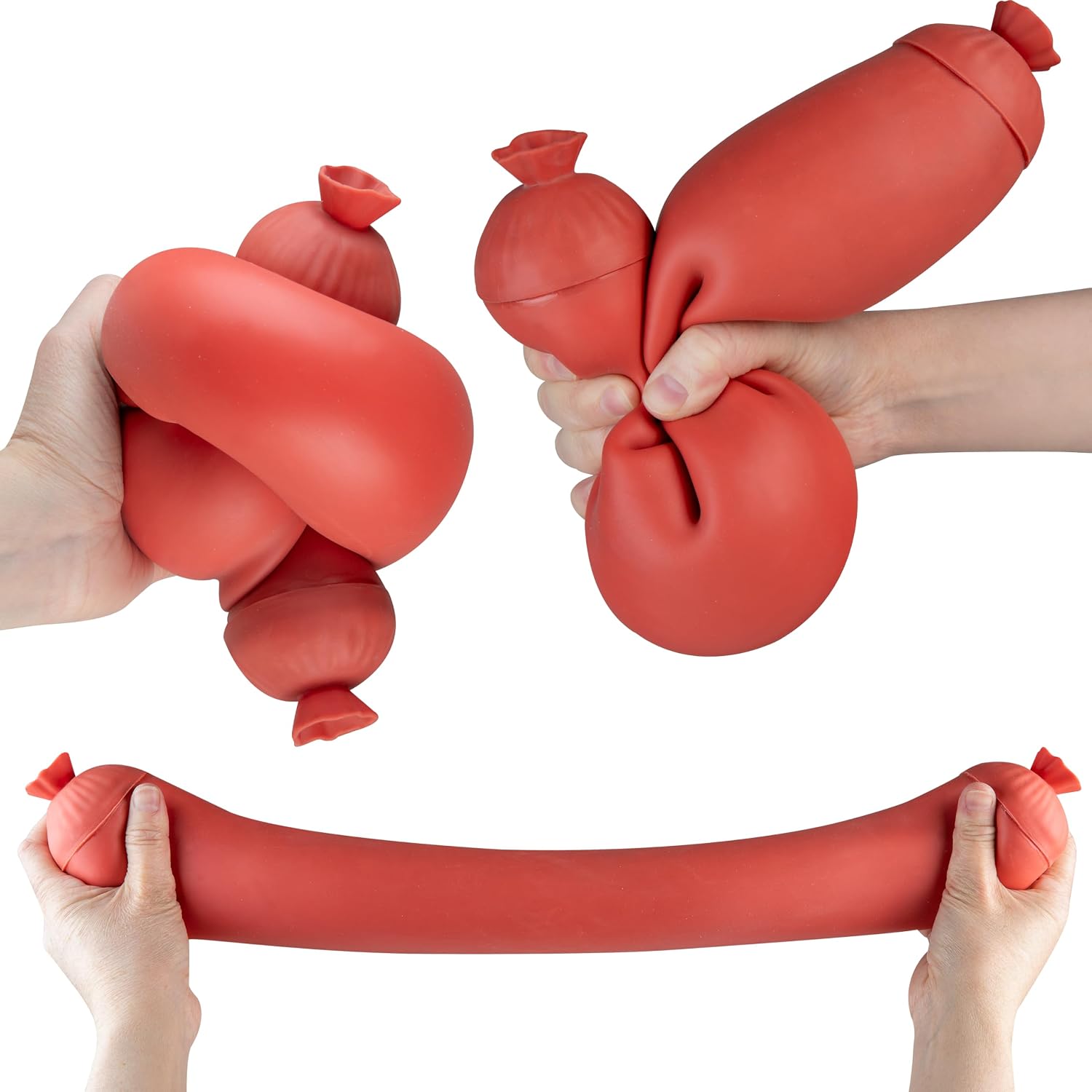 ORB Easy Sqweezy Jumbo Squishy Sausage Food Toy - Stretch