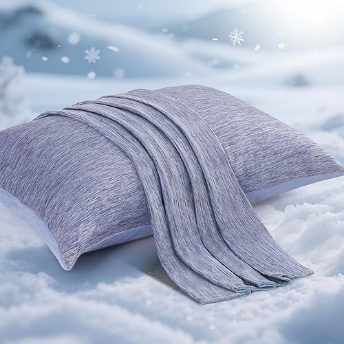 Miniatura 10 de Elegear Fundas de almohada refrescantes para personas que duermen con calor, fundas de almohada refrescantes japonesas Q-Max 0.45, ambos lados