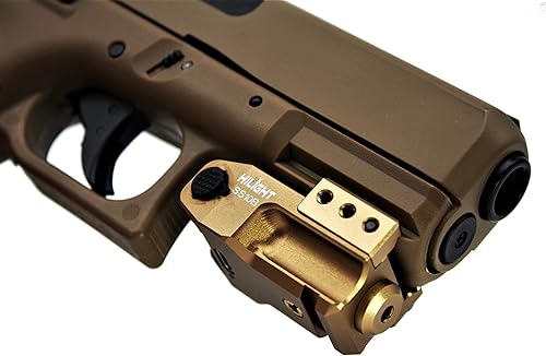 Miniatura 6 de HiLight Tactical Stealth Series - Blue Laser with Tan or Black Body - Military Grade Aluminum, Rechargeable Battery, Rail Mount, Fits Subcompact,