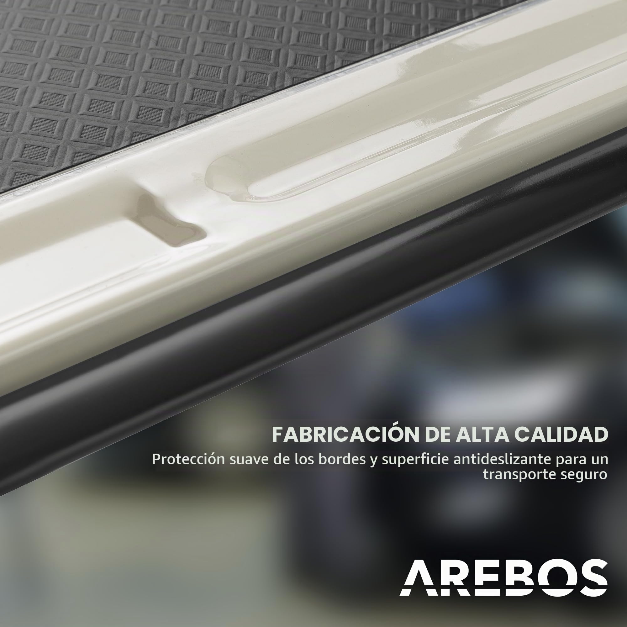 Arebos – Plataforma Carro | Carrito | Carretilla | hasta 150 kg | con Ruedas | Antideslizante Revestimiento | Protector de Bordes
