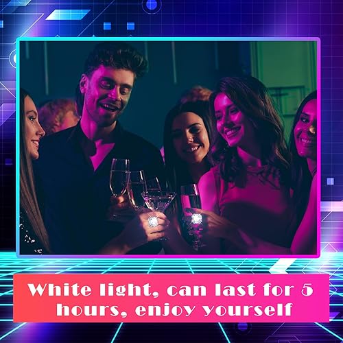 Miniatura 3 de Bucherry 40 Pcs Light up Rings Bachelorette Rings for Bachelorette Party LED Flashing Rings for Bachelorette Glowing Rings, Bridal, Wedding,