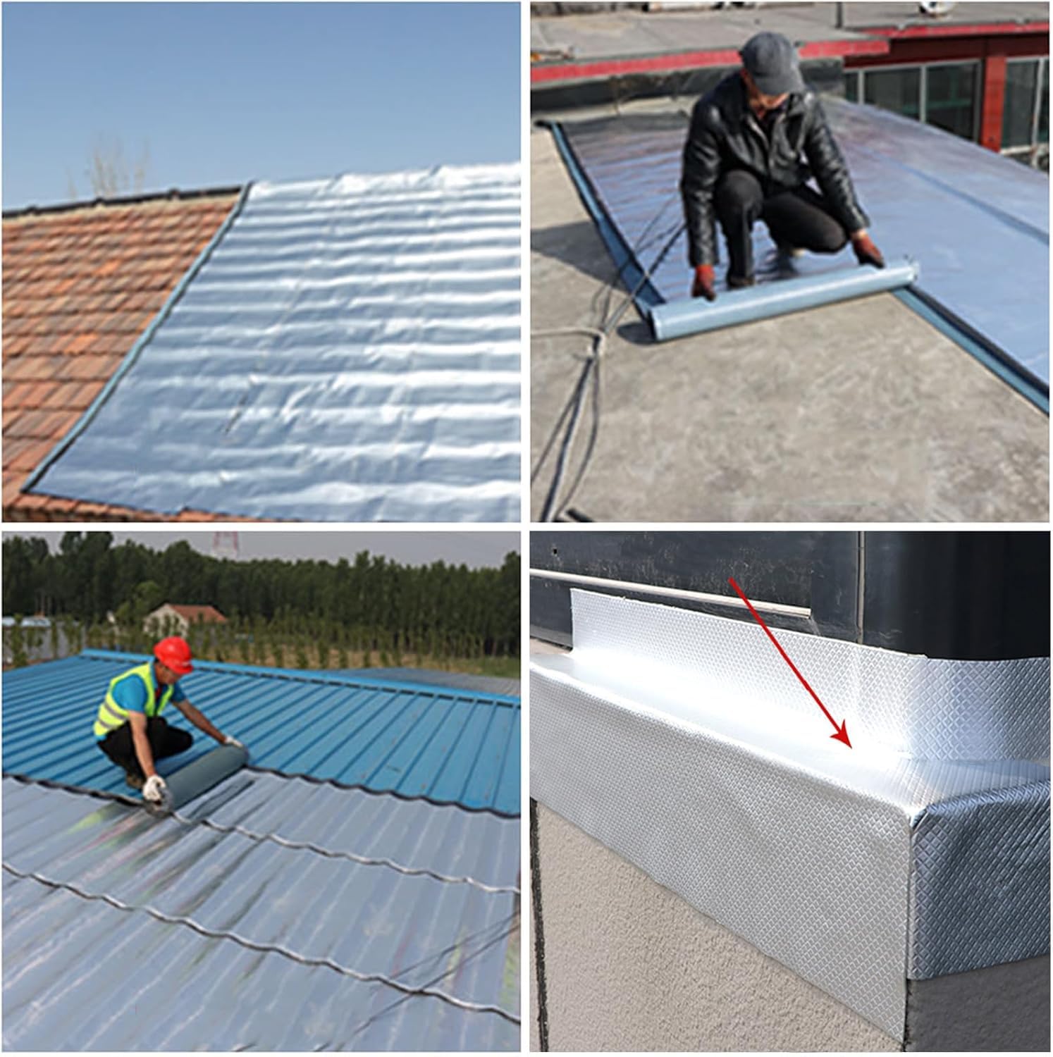 Cinta autoadhesiva de Asfalto, Cinta bituminosa autoadhesiva Impermeable para reparación de roturas de tuberías, Ventanas y techos de caravanas (50 cm x 7 m).