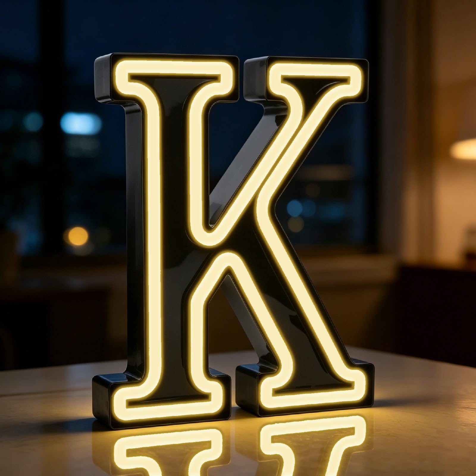 LED Letter Lights, Light up Letters K, Gifts for Girls Women Party Birthday Decor (K)