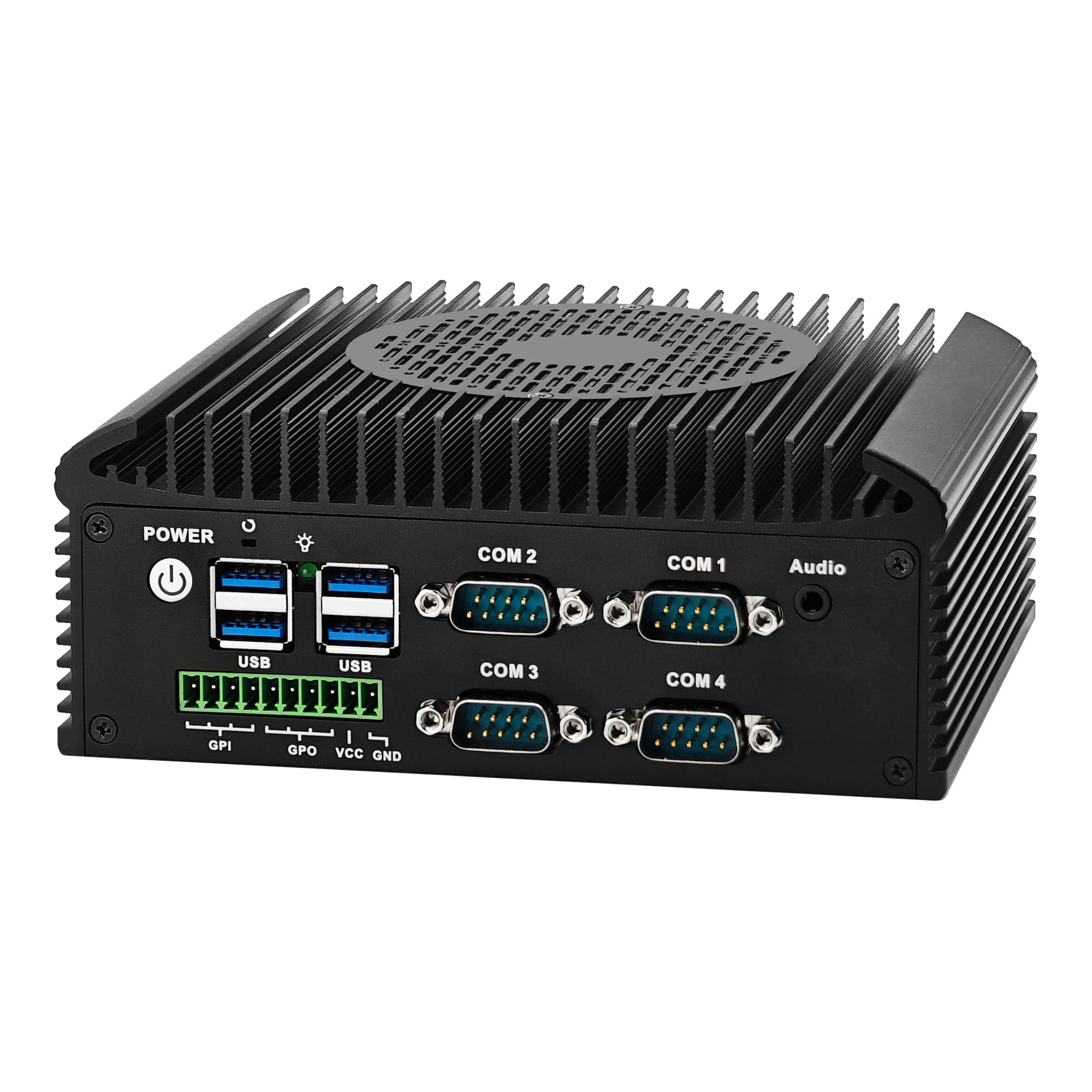 CWWK Mini PC Industriale, Micro Embedded PC Core i5-1235U, 4 Porte COM RS232/RS485, Dual Gigabit LAN, C12D Mini Computer, SIM, HD, VGA, GPIO, WiFi/BT, 8GB RAM 256GB NVMe SSD