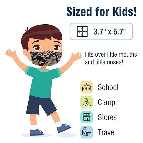 Miniatura 2 de WECARE Mascarillas desechables para niños 50 máscaras faciales de la colección deportiva envueltas individualmente