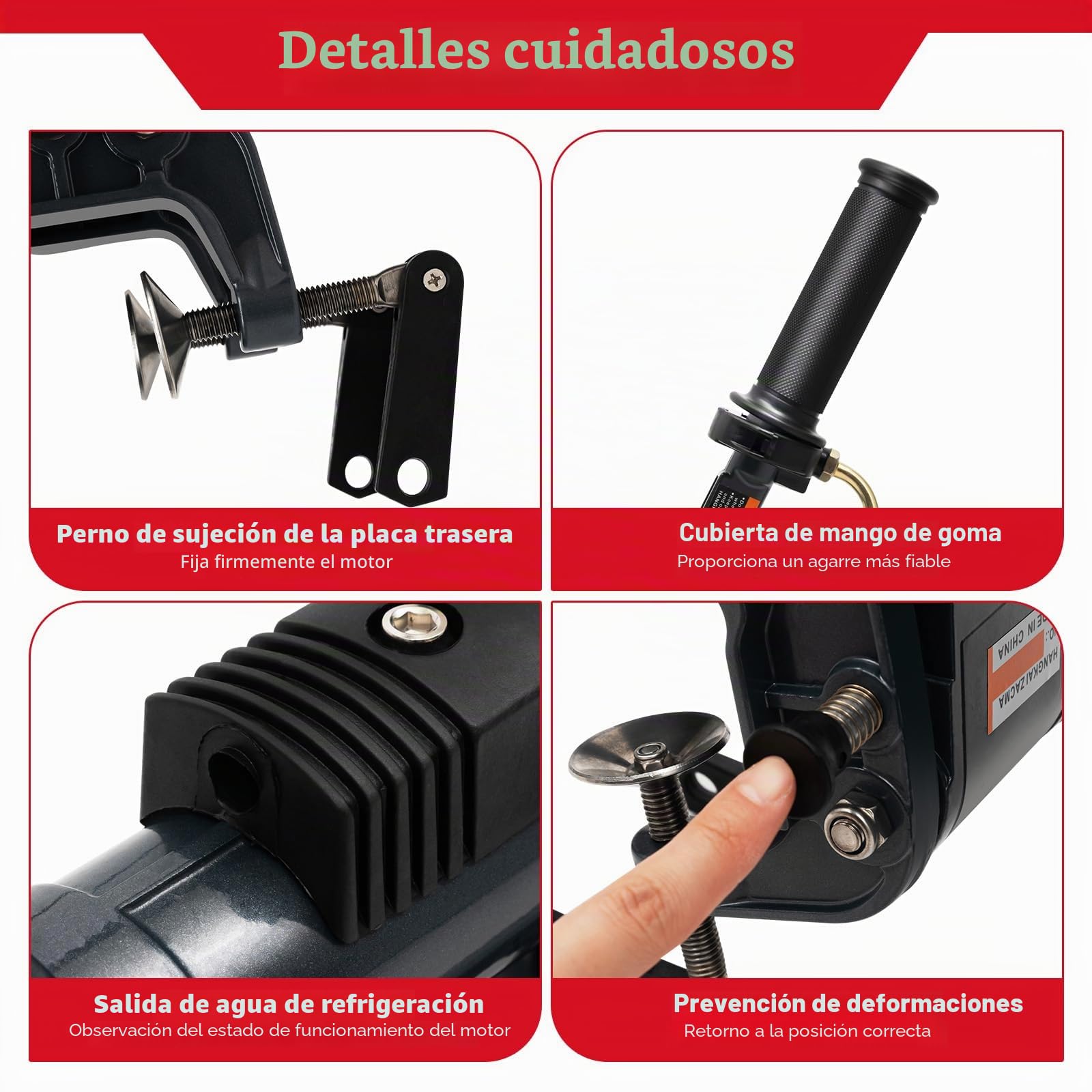 MINRS Motor fuera de borda de gasolina 3,5 CV 2 tiempos 49cc Motor de barco de pesca Profi Motor fuera de borda, medio enfriamiento por agua medio enfriamiento por aire, ahorro de combustible
