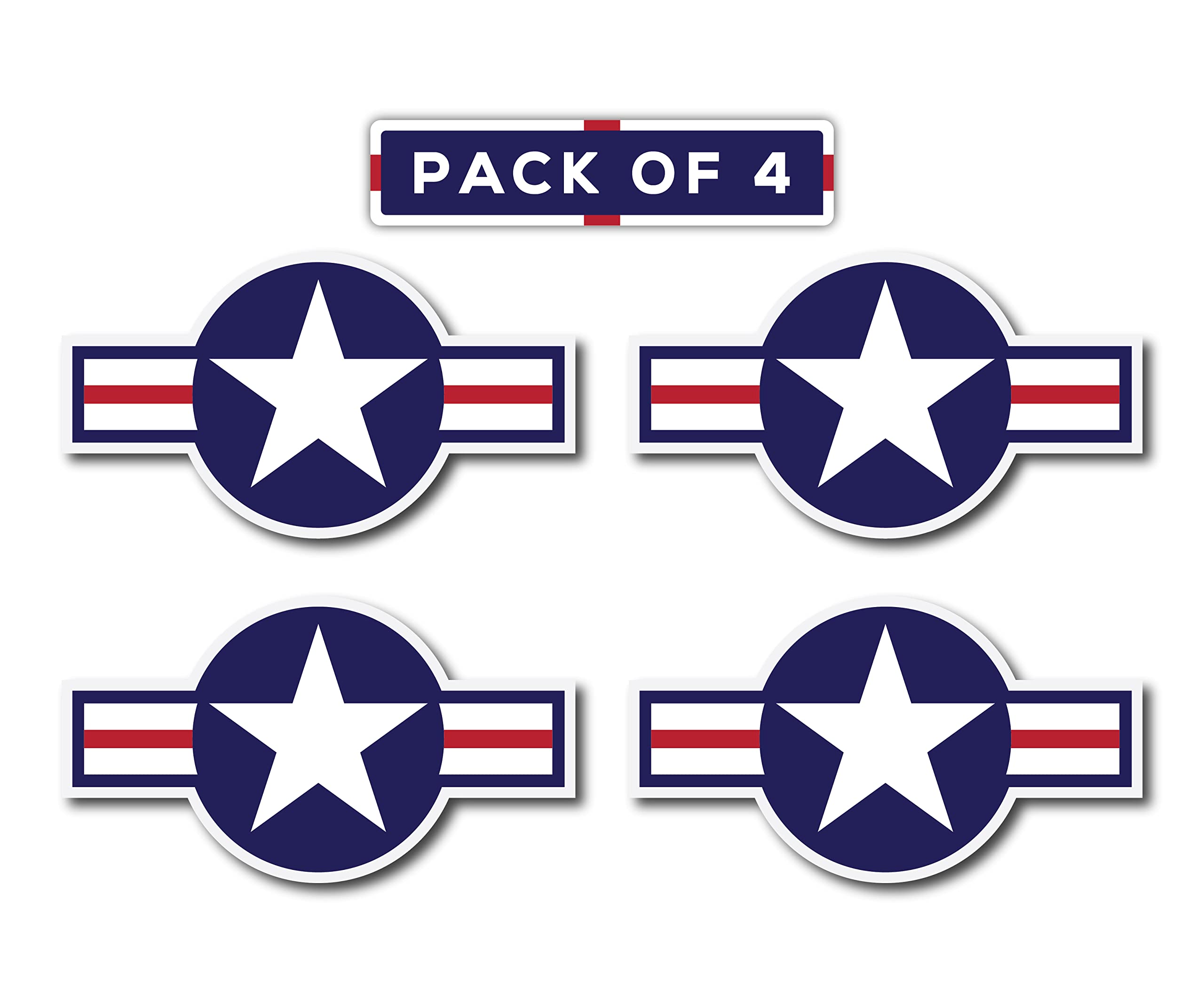 IMPERIAL VIBES – US Armed Forces Aircraft Sticker – Vinyl Sticker for Car, Truck, and Van – Removable Indoor and Outdoor Use for Laptop – Waterproof Decal for Wall and Watercooler – (Pack of 4) Imp 09