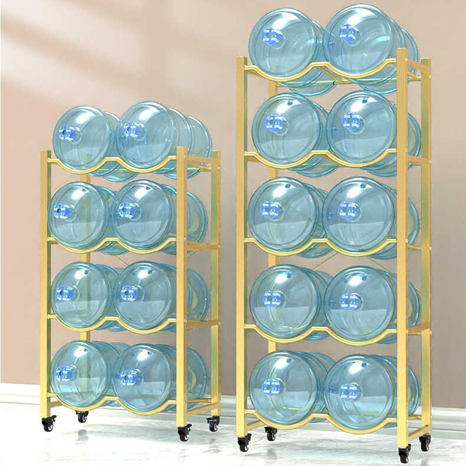 Estante para Botellas de Agua Resistente con Ruedas: un Estante portátil para Botellas de Agua y Enfriador Adecuado para oficinas, gimnasios y restaurantes, para un fácil Acceso al Agua pota