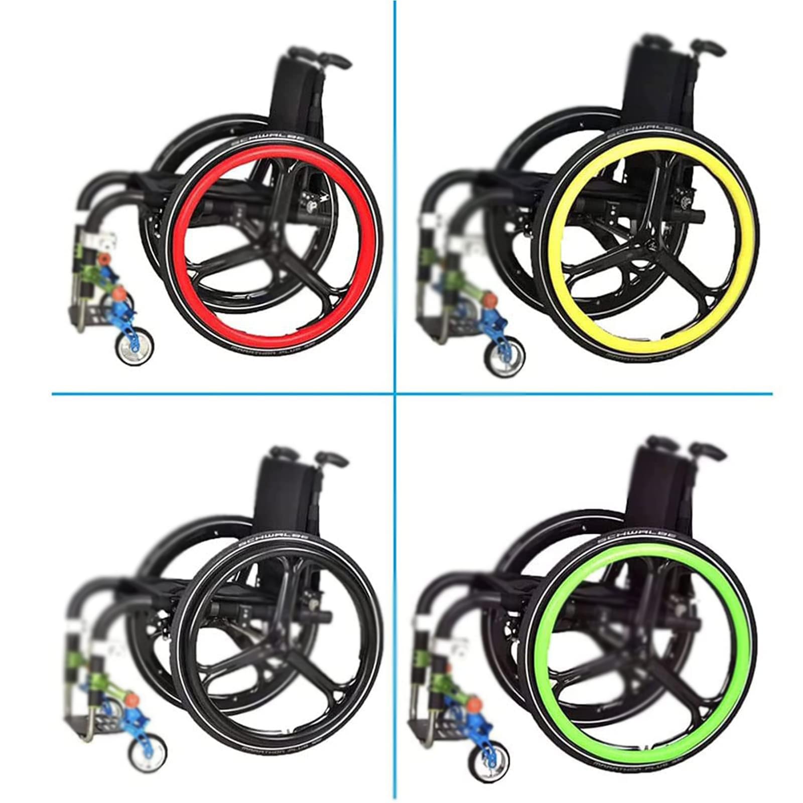 Funda para silla de ruedas deportivas, antideslizante, resistente al desgaste, accesorios de agarre de rueda trasera