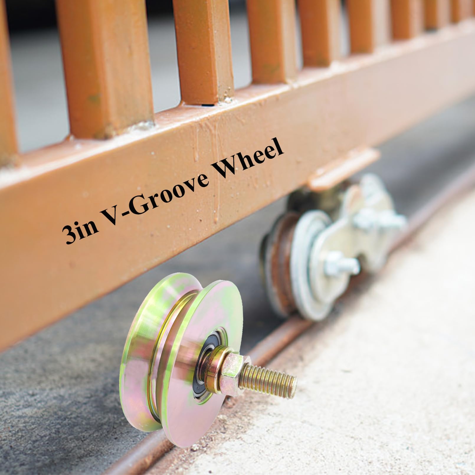Snapklik.com : Cable Caster V Groove Wheel Sliding Gate Rollers Heavy ...