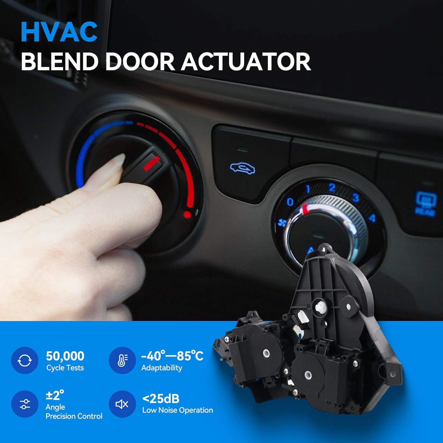 AITKEN HVAC Heater Damper Servo Sub-Assembly Blend Door Actuator Compatible with Toyota Tundra 2007-2021 P/N 87106-0C070.