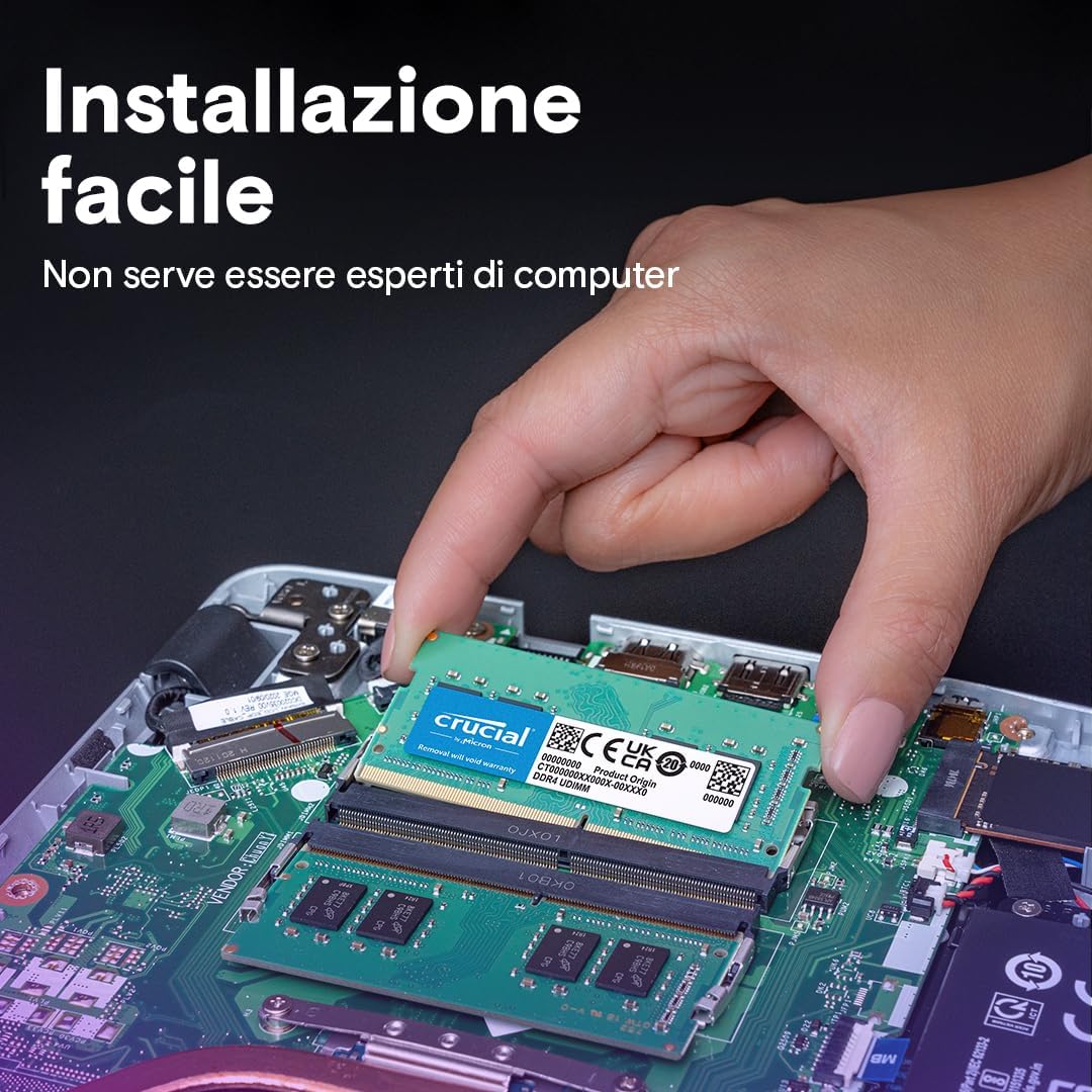 Kit Memoria RAM da 64GB DDR4 3200MHz per Laptop - RAM - Immagine 4