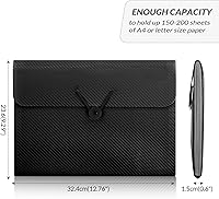 Vista 3 de SKYDUE Expanding File Folder with 7 Pockets, Accordion File Organizer, Folders for Documents, Portable Receipt Paper Organizer, Letter Size Filing