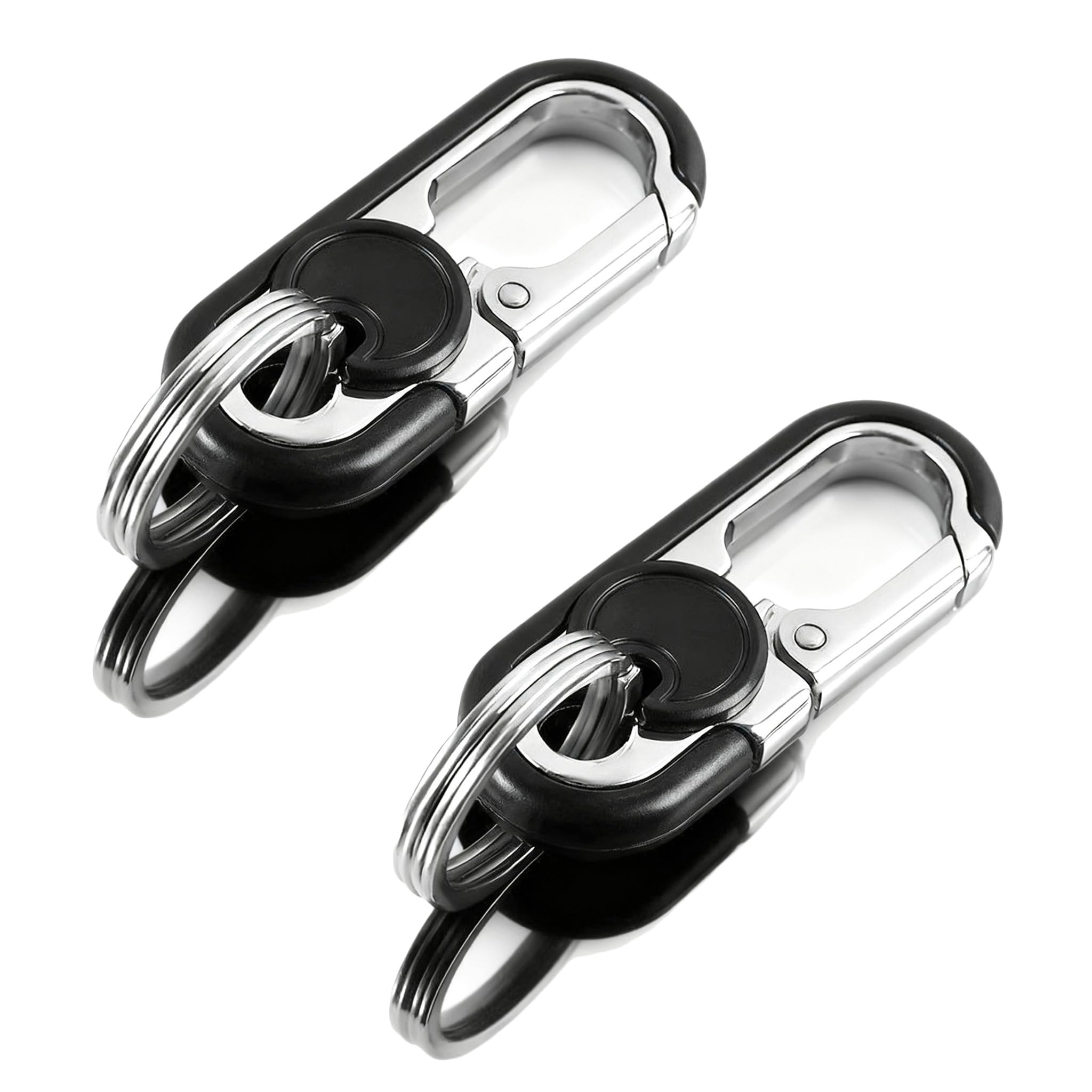 XKINTCS Heavy Duty Keyring for Lexus RC 300h F/RC F/LC 500h with Dual Ring Organiser for Efficient Key Management,normal-A Black