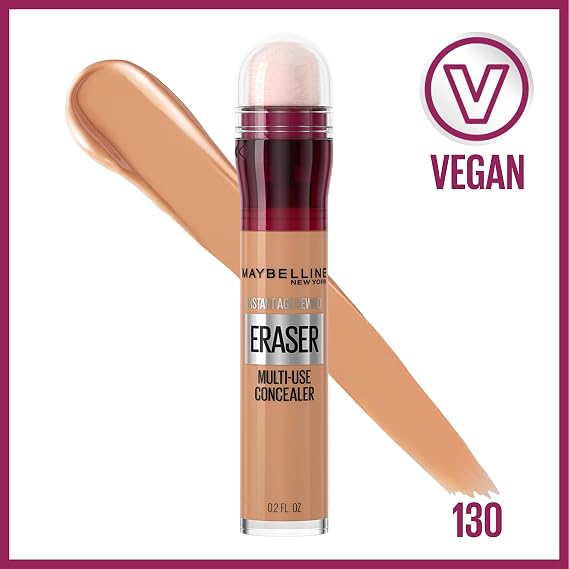 Maybelline - ممحاة فورية لإعادة العمر، علاج الهالات السوداء، 130 ميد