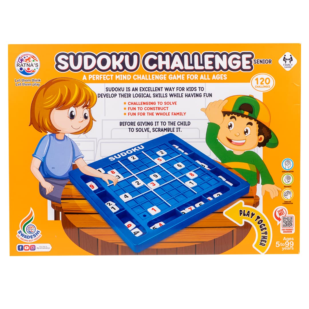 Ratnas Sudoku Challenge Senior Number Puzzle Game (81 Pieces) for Kids - Image 7 thumbnail