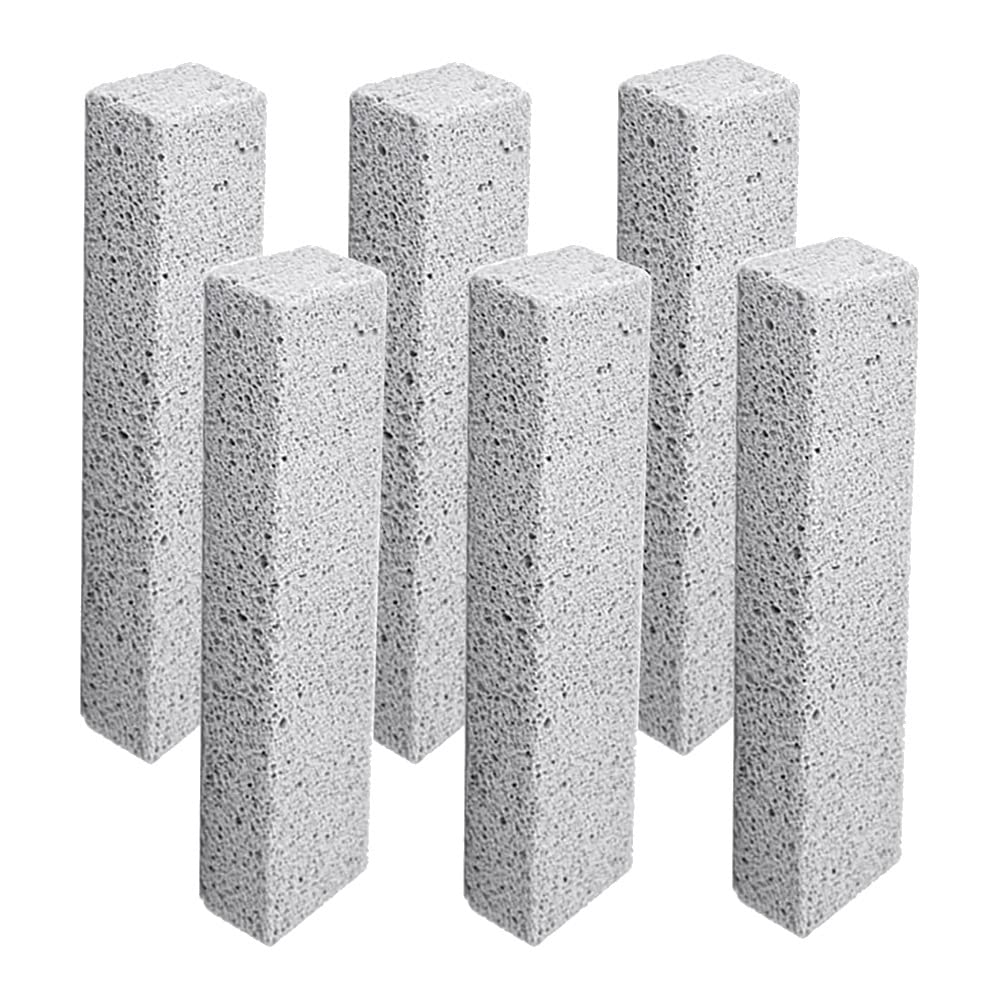 CTRLZS 6 Pack Pumice Stone Toilet Bowl Clean Brush, Remove Toilet Bowl Hard Water Rings, Calcium Buildup and Rust Suitable