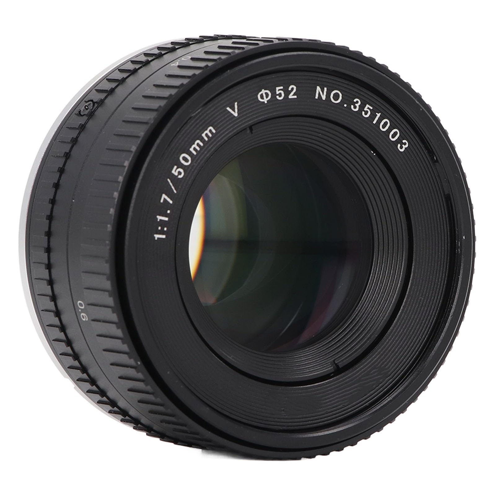 Obiettivo da 50 Mm F1.7 Ad Ampia Apertura, Obiettivo per Ritratto Full Frame per Fotocamera con Messa a Fuoco Fissa Manuale per DSLR con Attacco F, Fotocamera Mirrorless con