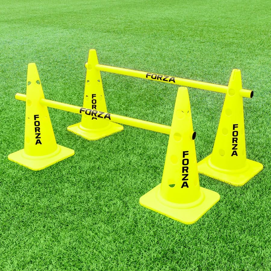 FORZA 20in Training Cones | Adjustable Hurdle System for Customizable Drills | Available in 4 Fluorescent Colors