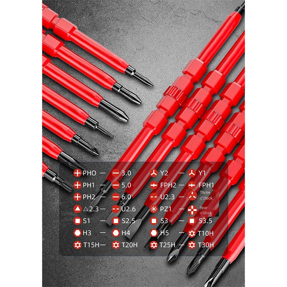 Juego de Destornilladores Eléctricos Aislados de 1000V - Juego Profesional de Destornilladores Eléctricos
