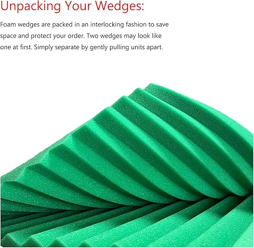 Paquete de 12 paneles de espuma a prueba de sonido, paneles de pared insonorizados de recuperación rápida de 1 x 12 x 12 pulgadas, paneles de