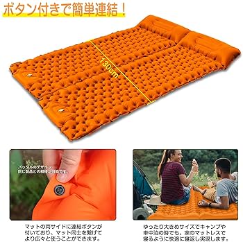 2枚セット　自動膨張　スリーピング　エアー　マット 寝袋　キャンプ　防災 20230427-cop-maku_8.jpg