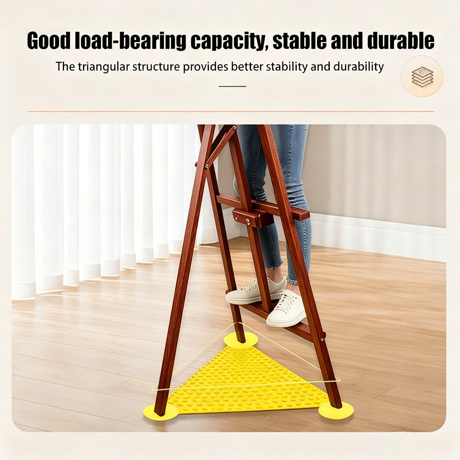 Caballete Madera，Caballete De Madera Natural De 150 Cm,Soporte Profesional Para Lienzo, Adecuado Para Niños y Adultos,Apto Para Pintura Acrílica,Óleo,Etc.,Herramienta De Arte Portátil (2, Nogal)