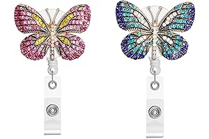 Rhinestones Retractable Badge Reel: Bling Diamond Badge Holder for Healthcare Professionals