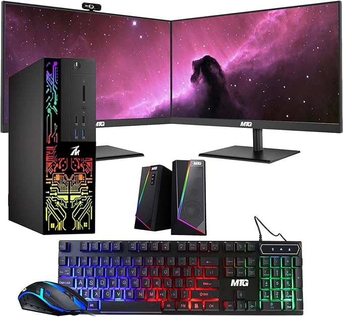 Computer Desktop PC, Intel Core i56500, Siwa 6, MTG Dual 27 Inch Monitor