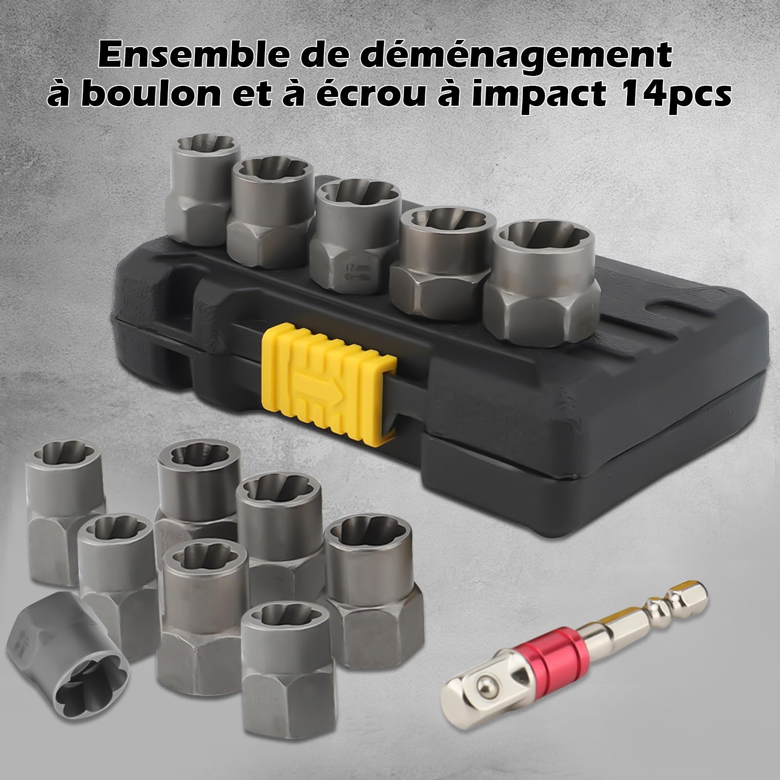 14 Pièces Extracteur Ecrou Antivol, Ecrou Antivol Universelle, Extracteur Boulon Antivol, Extracteur De Vis Cassée , Ensemble D'outils De Retrait
