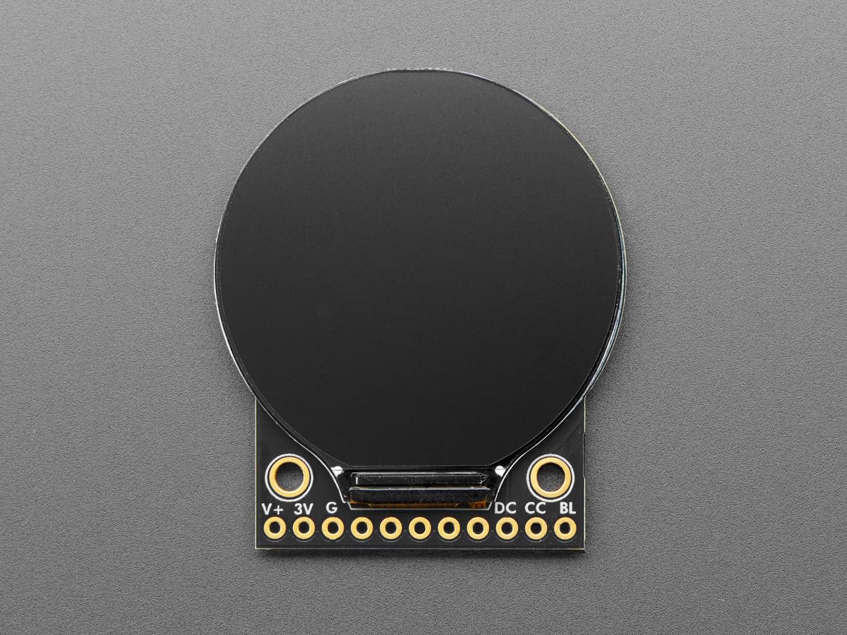 Adafruit Écran rond TFT LCD 1,28" 240 x 240 avec fente microSD, GC9A01A, EYESPI, 6178