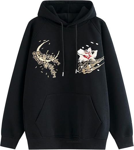 トップス Taiga IgariPretty Boy Embroidery Hoodie Amazon.com: HaiZi XiHuan Mens Nine Tailed Fox Embroidered