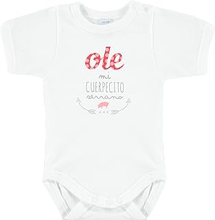BABIDU Body Bebé Personalizado Frases Divertidas - Para Papá, Mamá, Tía, Padrinos y Abuelos - Body Bebé Manga Corta 100% A...