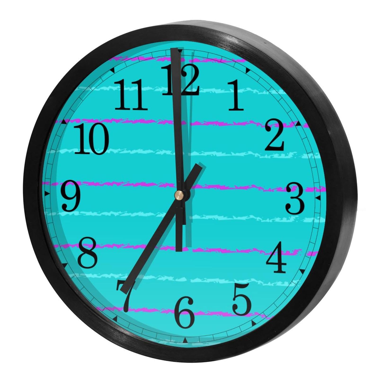Horloge murale à quartz sans tic-tac au design graphique épuré