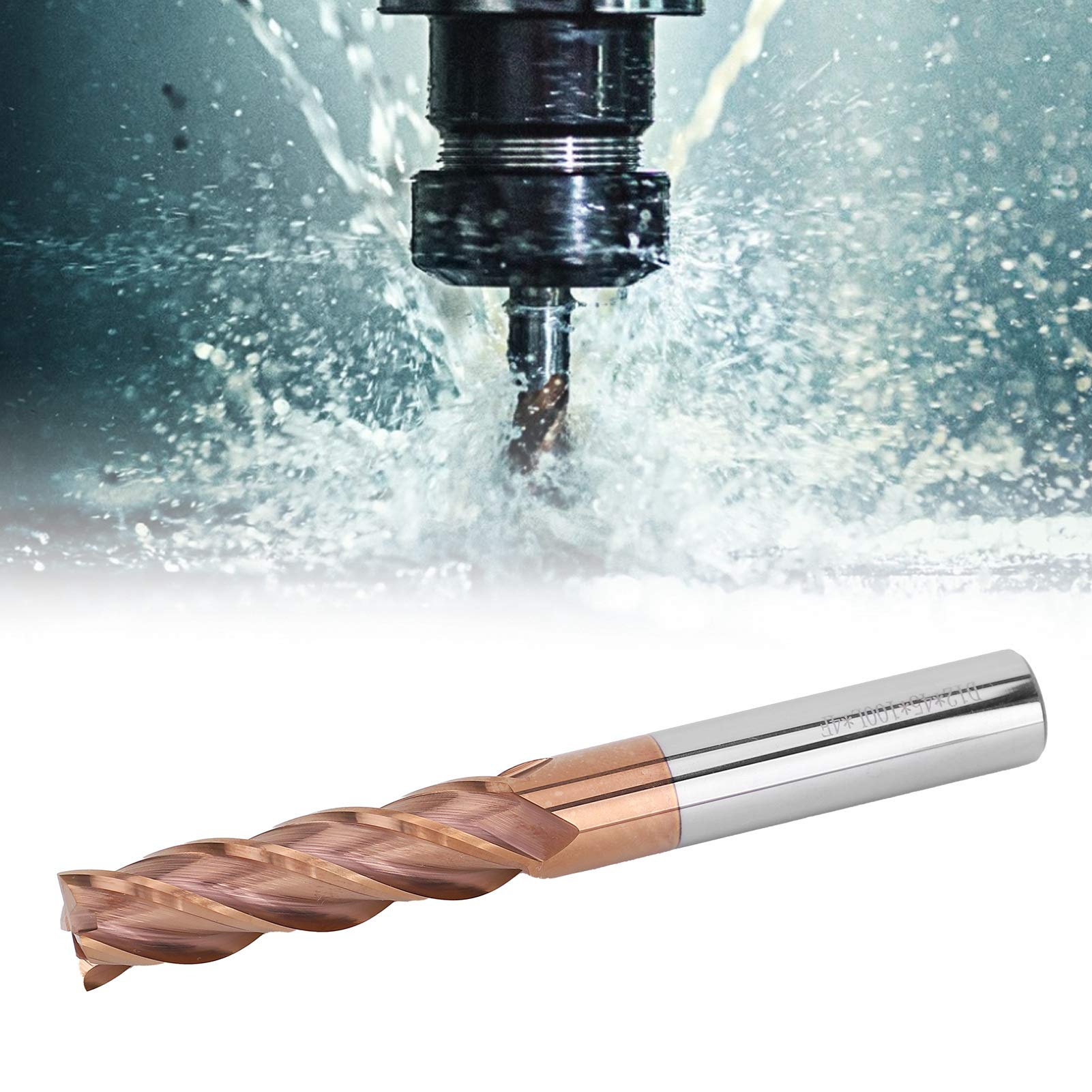 12mm / 0.5in Bohrer-Schaftfräser-Set, 4 Fulte-Schaftfräser, CNC-Fräser Schaftfräser Wolframstahl Fräser Aluminium Schneiden CNC-Werkzeug 1/2 Zoll Schaft CNC Fräser Fräser Schnitzbit Set