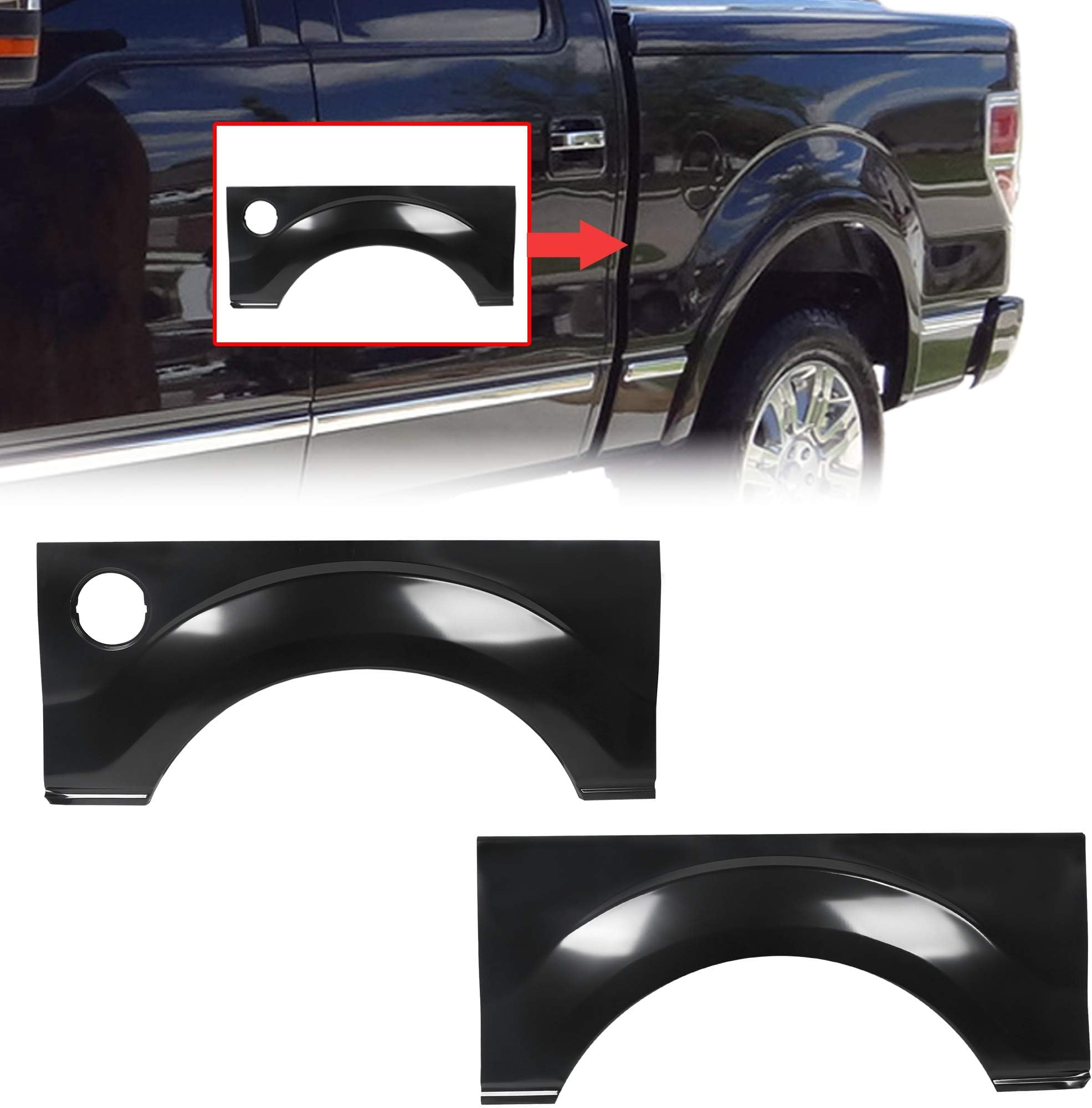 ECOTRIC Cab Corners Compatible with 20092014 Ford F150