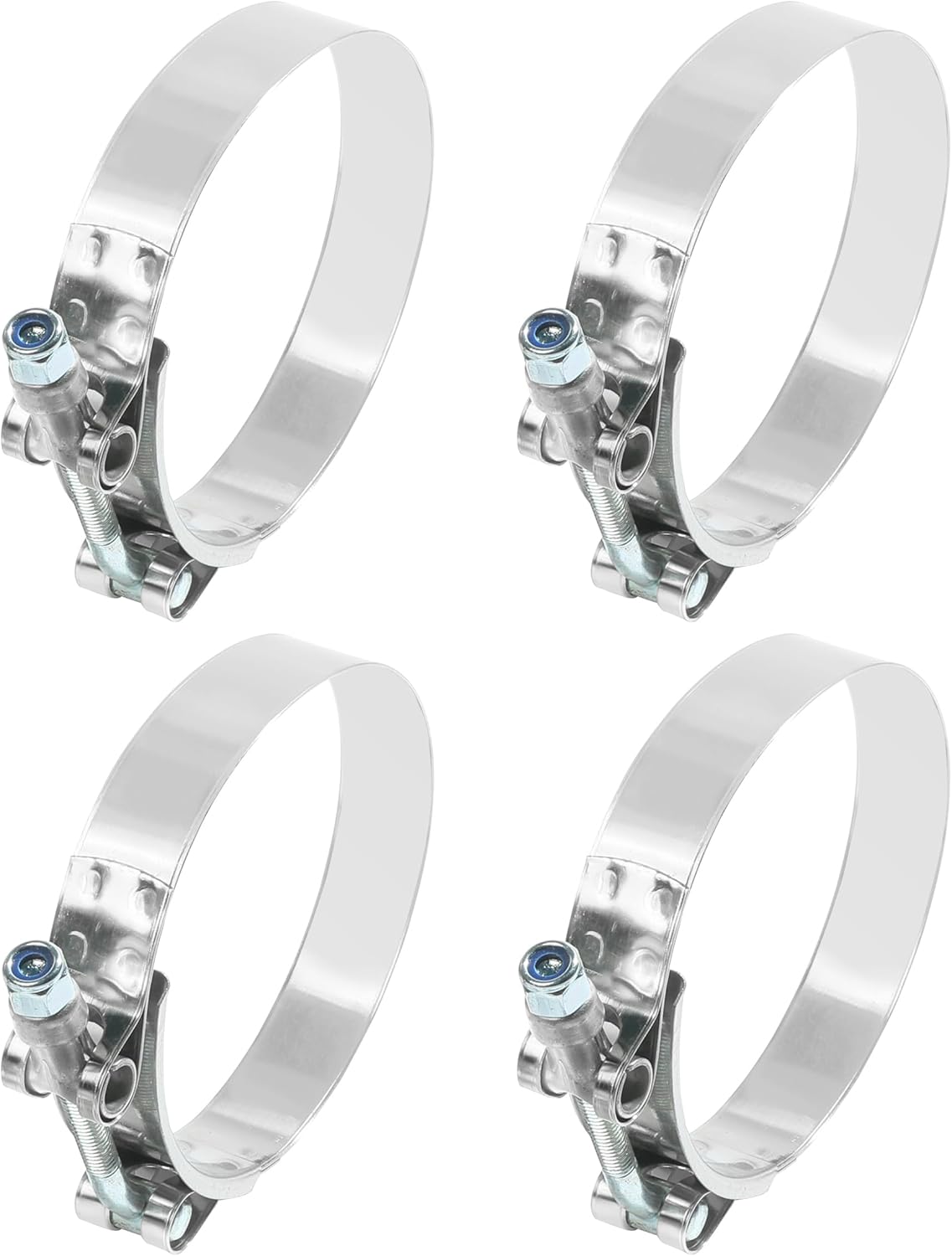 ESEWALAS 4PCS 1.5" TBolt Hose Clamp,304 Stainless