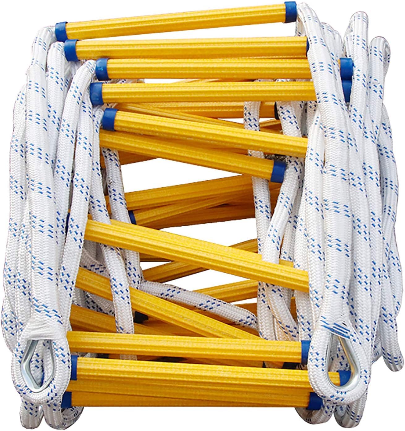 Échelle De Corde, échelle De Secours Ignifuge, échelle D’Incendie pour Les Urgences, échelle De Corde De Secours avec Mousquetons, 50m/164FT