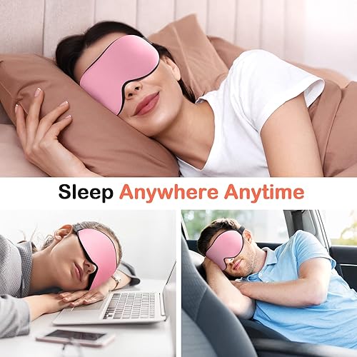 Miniatura 7 de INNELO Antifaz para dormir de lado  Copa contorneada 3D para mujeres y hombres  100% bloqueo de luz, suave, sin presión para viajes, siesta, yoga,