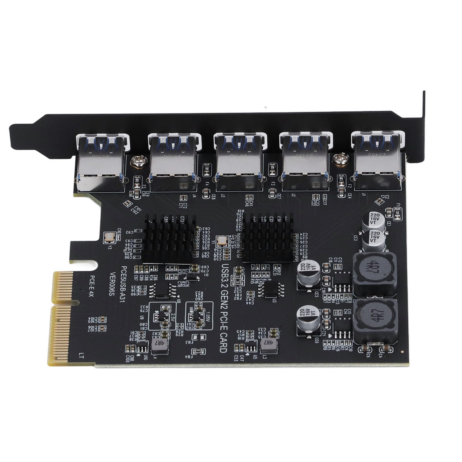 Annadue 5 Portów USB 3.2 Gen 2 PCIe Karta Rozszerzeń dla Komputera