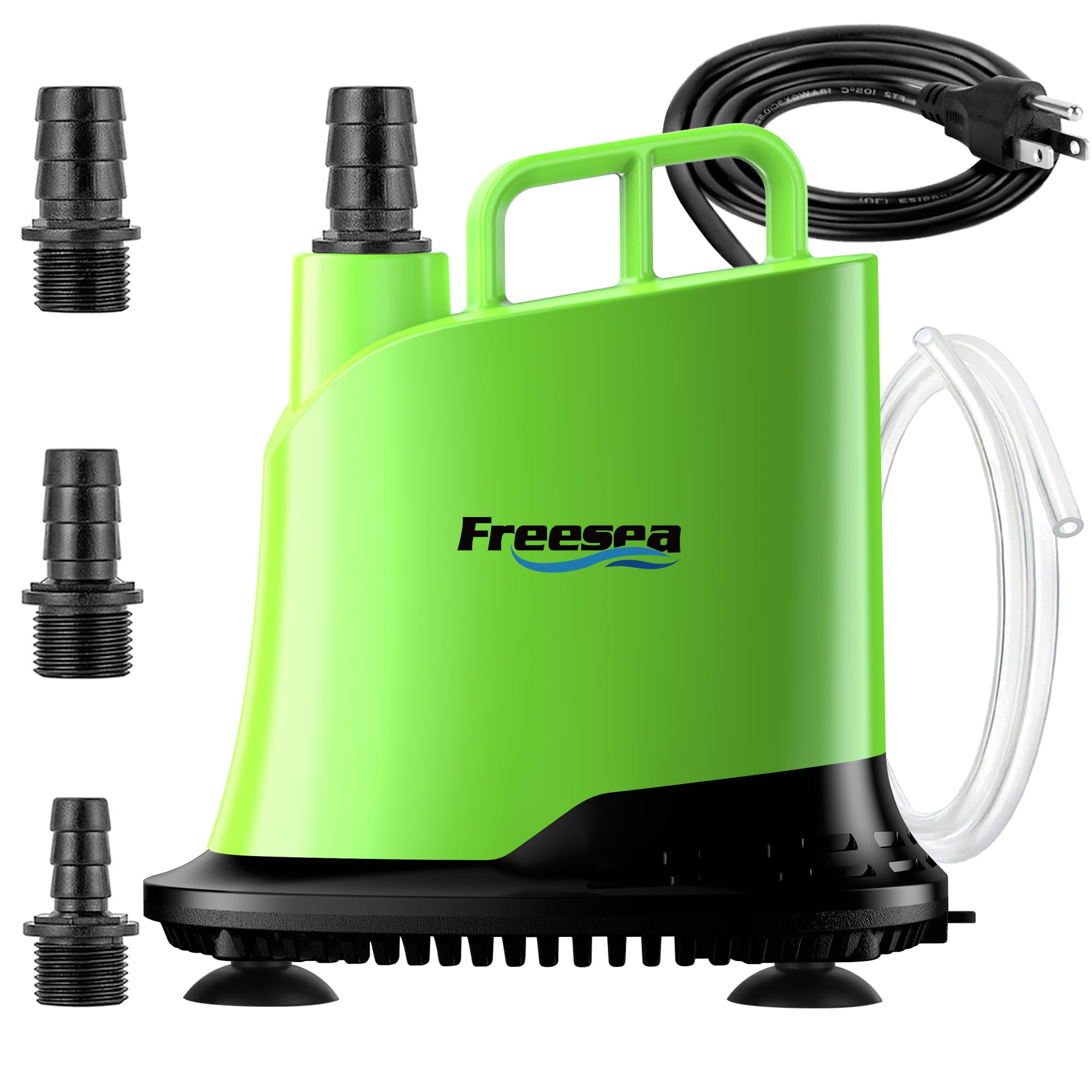 FREESEA Submersible Water Pump For Fountain: 400 GPH 25W Adjustable Small Sump Pump